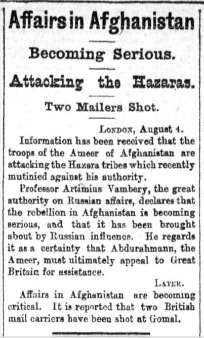 Affairs in Afghanistan - Attacking the Hazaras.
