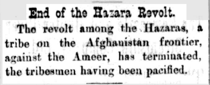 End of the Hazara Revolt (Singleton Argus 1892)