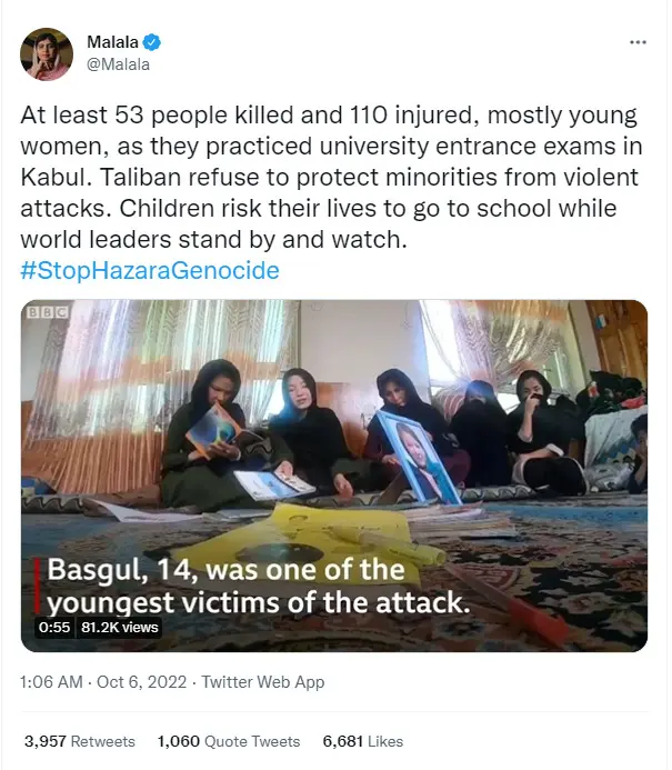 malala tweet