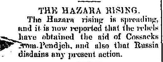 The Hazara Rising